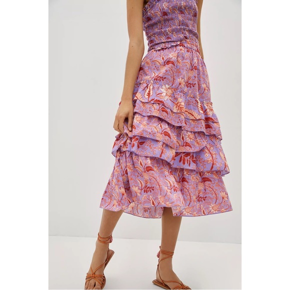 Anthropologie Nori Tiered Midi Skirt NWT - M and XL - Picture 3 of 10